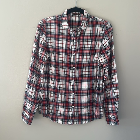 J. McLaughlin Womens Plaid Long Sleeve Button Up Shirt Sz 4 Preppy Classic Rodeo - Picture 1 of 7